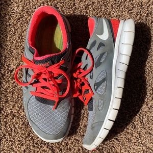 Coral & Gray Nike Free Run 2 Shoes